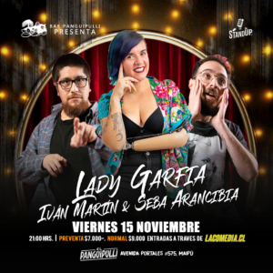 Lady Garfia, Iván Martín y Seba Arancibia / viernes 15 de noviembre - Maipú (Bar Panguipulli)