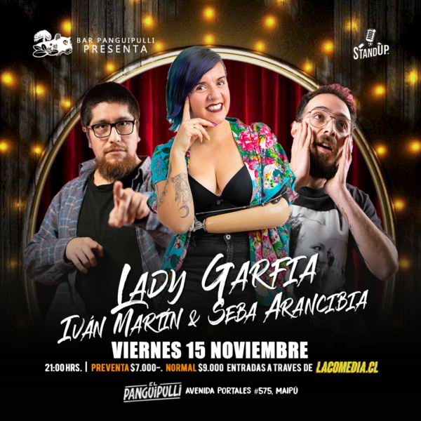Lady Garfia, Iván Martín y Seba Arancibia / viernes 15 de noviembre - Maipú (Bar Panguipulli)